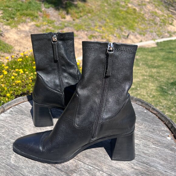 Zara Black Block Heeled Booties - Size 41 - 10 - Picture 5 of 12
